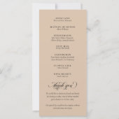 Programme de mariage de script de calligraphie bei (Dos)