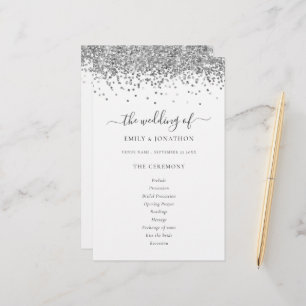 Programme de mariage de script de Parties scintill