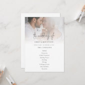 Programme de mariage de script de superposition de (Devant/Arrière en situation)