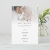 Programme de mariage de script de superposition de (Debout devant)