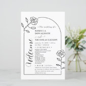 Programme de mariage de script de texte minimal (Debout devant)