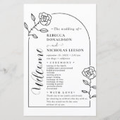 Programme de mariage de script de texte minimal (Devant)