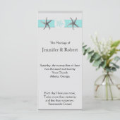 Programme de mariage de Starfish Aqua et Grey Band (Debout devant)