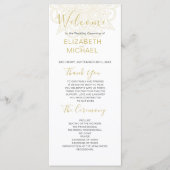 Programme de mariage de style indien rouge or colo (Devant)