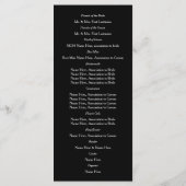 Programme de mariage de texte Art Déco vintage (Dos)