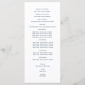 Programme de mariage de texte de concepteur (Dos)