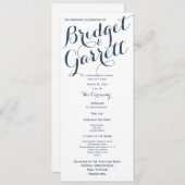 Programme de mariage de texte de concepteur (Devant / Derrière)