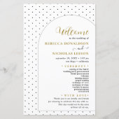 Programme de mariage de texte de script d'arc mini (Devant)