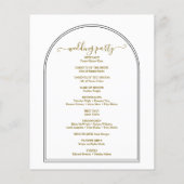 Programme de mariage de texte de script minimal (Dos)