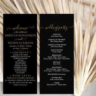 Programme de mariage de texte de script minimal no