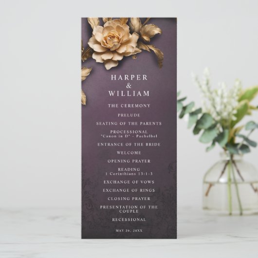 Programme de mariage de théâtre vintage (Debout devant)