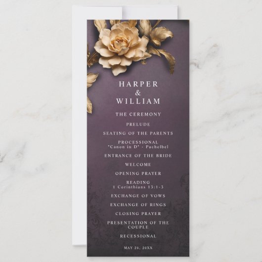 Programme de mariage de théâtre vintage (Devant)