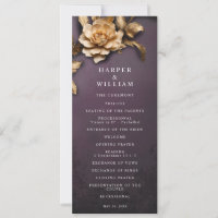 Programme de mariage de théâtre vintage