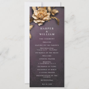 Programme de mariage de théâtre vintage