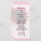 Programme de mariage de tournesol cerise et chocol (Devant / Derrière)