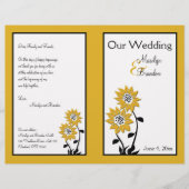 Programme de mariage de tournesol simple (Devant)