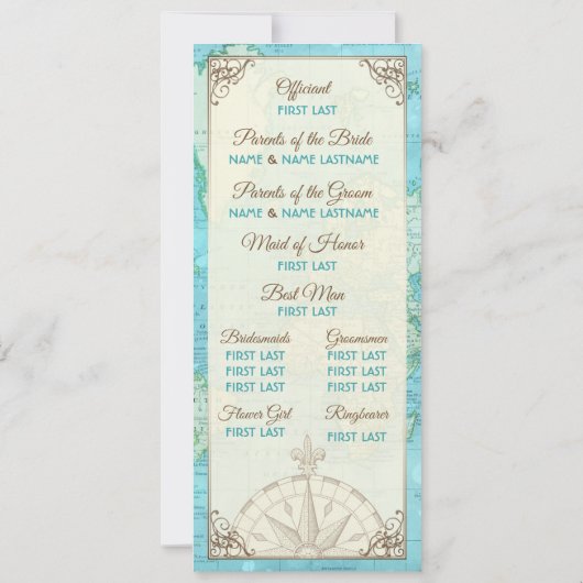 Programme de mariage de voyage (Dos)