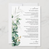 Programme de Mariage de Week-end Végétation Eucaly (Devant)