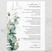 Programme de mariage de week-end verdure Eucalyptu (Devant)