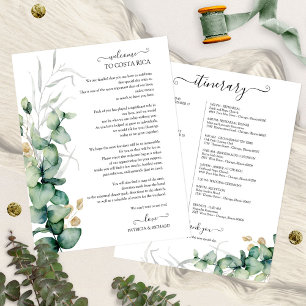 Programme de mariage de week-end verdure Eucalyptu
