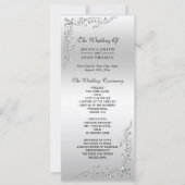 Programme de mariage décoratif en argent (Devant)