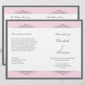 Programme de mariage décoratif moderne Circulaire (Devant / Derrière)