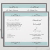 Programme de mariage décoratif moderne Circulaire (Devant / Derrière)