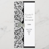 Programme de mariage d'église en dentelle noire et (Devant)