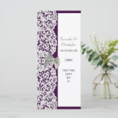 Programme de mariage d'église en dentelle violet e (Debout devant)