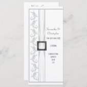 Programme de mariage d'église gris et blanc clair (Devant / Derrière)
