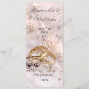 Programme de mariage d'église romantique