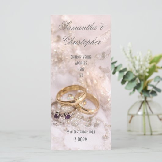 Programme de mariage d'église romantique (Debout devant)