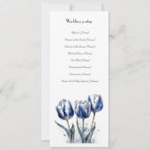 Programme de mariage Delft Blue Tulip (Dos)