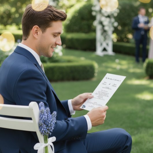 Programme de mariage Delft Blue Tulip