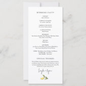 Programme de mariage des agrumes de citron CITRON (Dos)