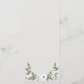 Programme de mariage des anémones peints par la ma (Dos)