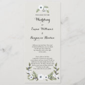 Programme de mariage des anémones peints par la ma (Devant)