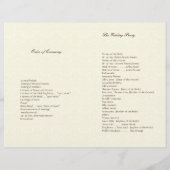 Programme de mariage des arbres de fleurs Sublte D (Dos)