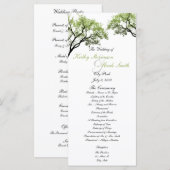 Programme de mariage des arbres du printemps (Devant / Derrière)