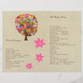 Programme de mariage des arbres fleuris (Dos)