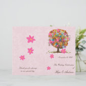 Programme de mariage des arbres fleuris (Debout devant)