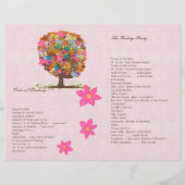 Programme de mariage des arbres fleuris (Dos)