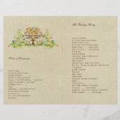 Programme de mariage des arbres fleuris (Dos)