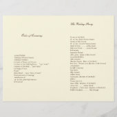 Programme de mariage des arbres fleuris (Dos)