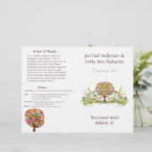 Programme de mariage des arbres fleuris (Debout devant)