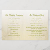 Programme de mariage des boutons de rose blanc (Dos)