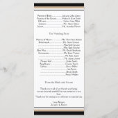 Programme de mariage des cadres en diamant noir et (Dos)