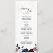 Programme de mariage des célébrations d'été (Dos)