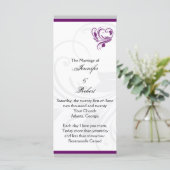 Programme de mariage des coeurs floraux d'argent e (Debout devant)