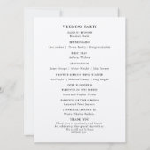 Programme de mariage des colibris (Dos)